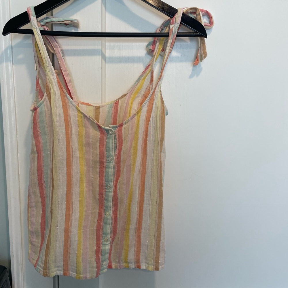 Sézane Rick Top Multicolor Stripe Size 4 - Picture 6 of 7